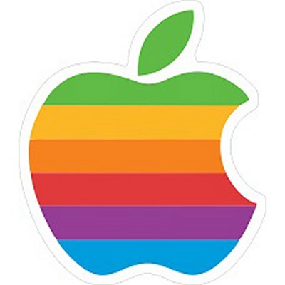логотип яблоко радуга