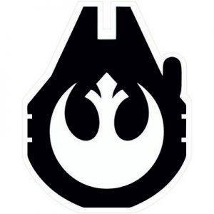 звездные войны логотип черно-белый ребел